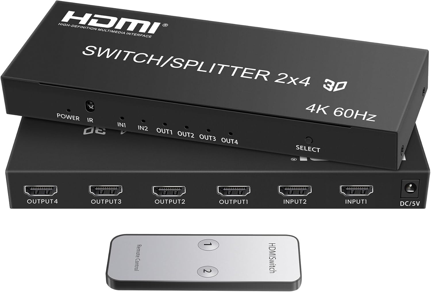 Amazon | avedio links HDMI 分配器 4K@60Hz 2入力4出力 HDMI切替器