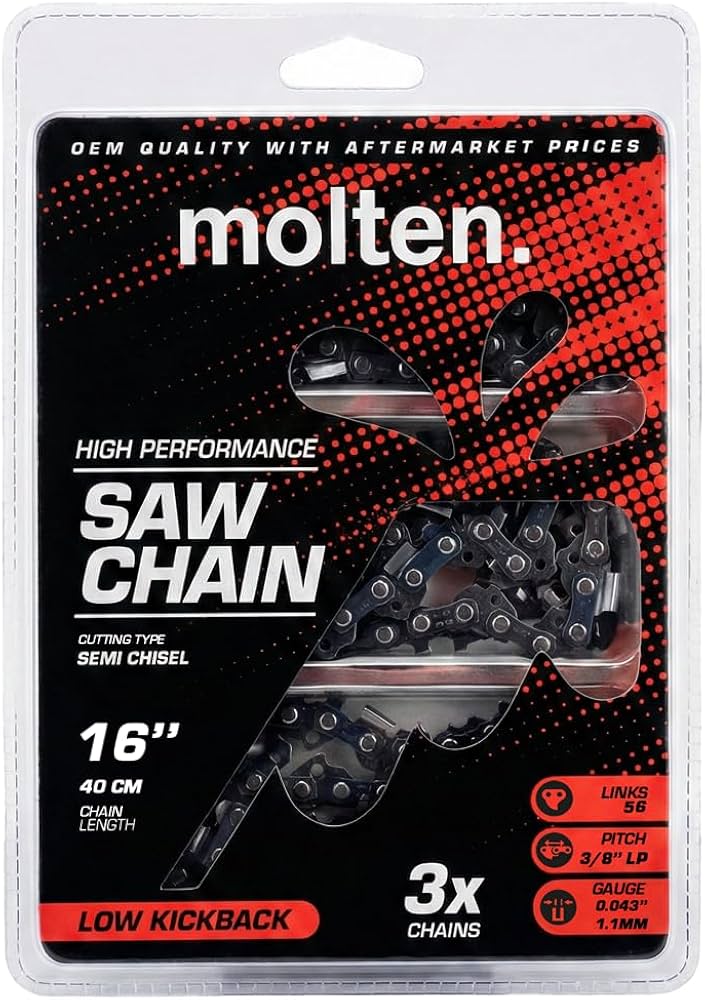 Amazon.com: 16 Inch Chainsaw Chain 3/8 .043 56 Fits Milwaukee