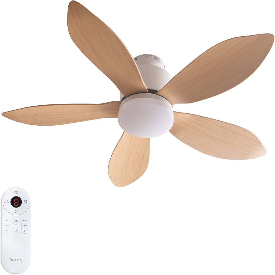 Amazon.co.jp: VENTOTAシーリングファンライト リモコン付 DCモーター