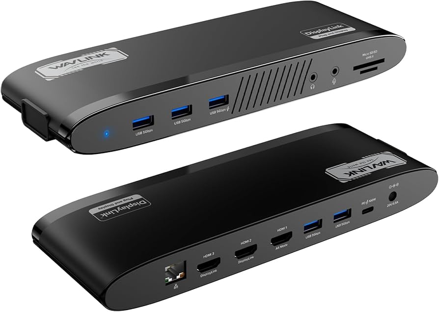 Amazon.com: WAVLINK DisplayLink Docking Station 3 Monitors, USB-C