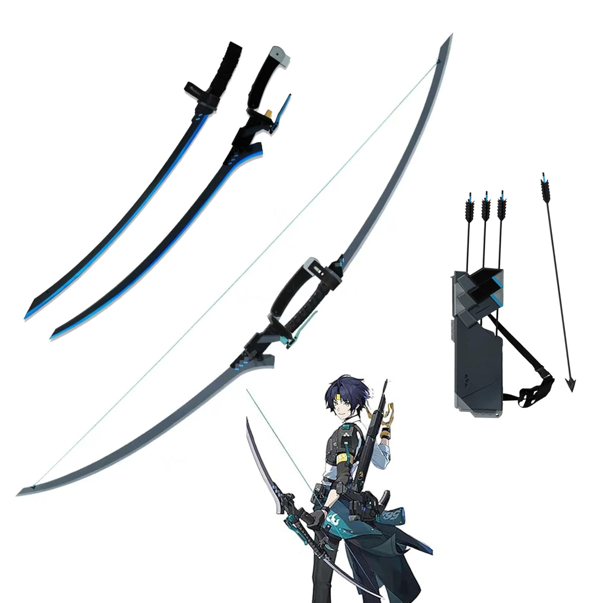 Amazon.co.jp: 浅羽悠真 コスプレ 道具 武器 ゼンレスゾーンゼロ 弓 刀