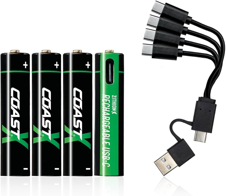 AAA Zithion-X Rechargeable USB-C Ported Battery GB 4pk : Amazon.ca