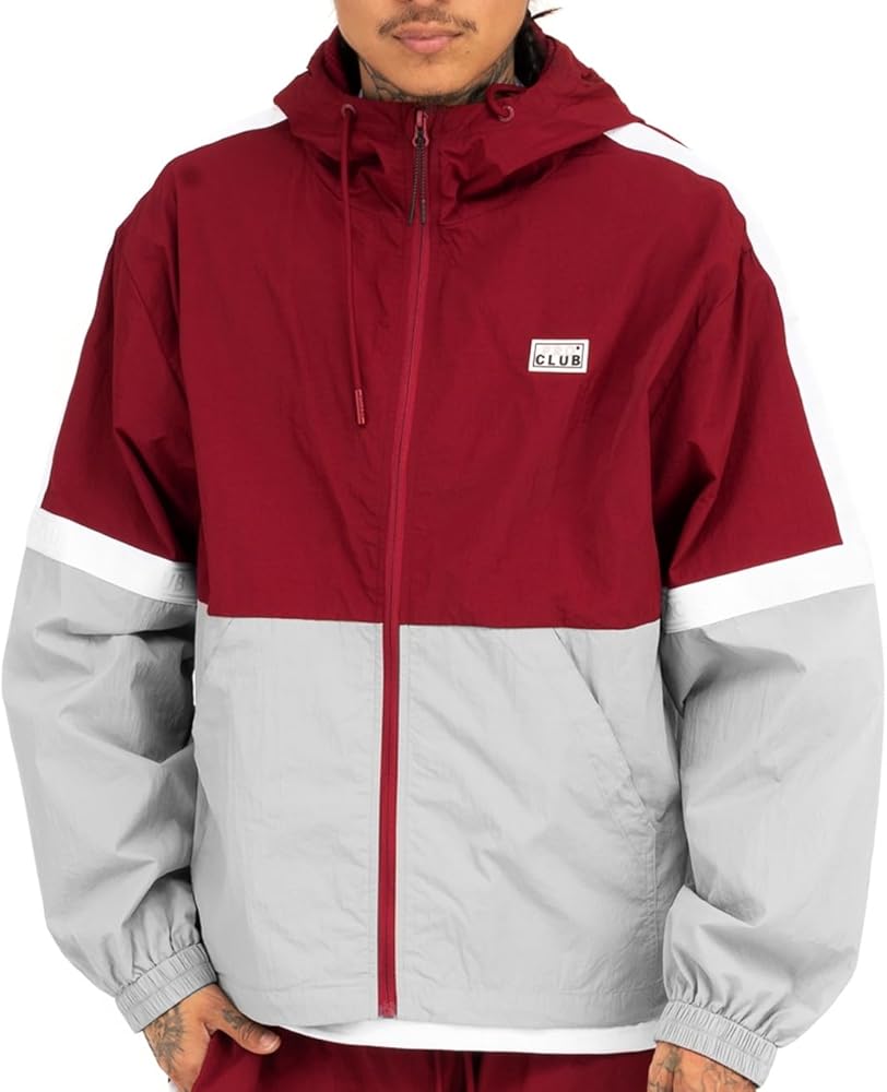 Amazon | [プロ クラブ] SYMMETRY NYLON TRACK JACKET BURGUNDY/バー