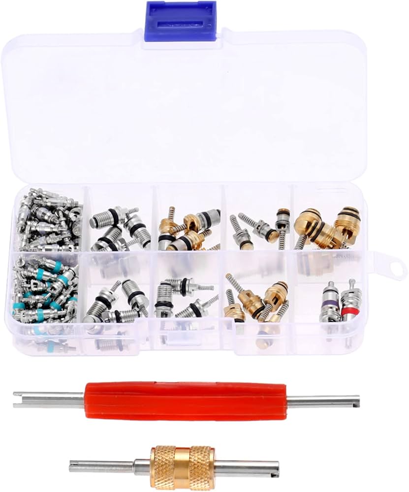 Amazon.co.jp: HZ-MONSTAR バルブコアキット 100個入り R12 R134a R410