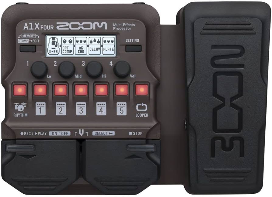 Amazon.com: Zoom A1X FOUR Acoustic Guitar Multi-Effects Pedal