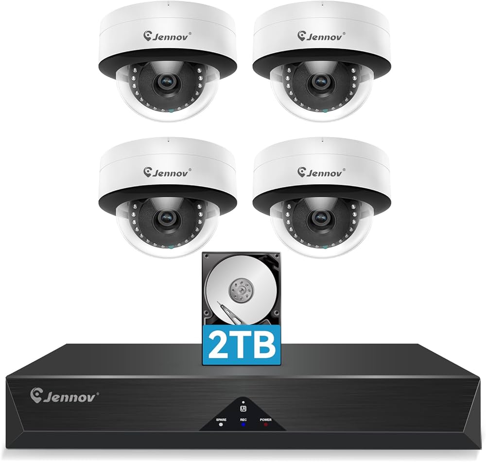 Amazon.co.jp: 【800万画素対応】JENNOV 防犯カメラ 屋外 poe 人体