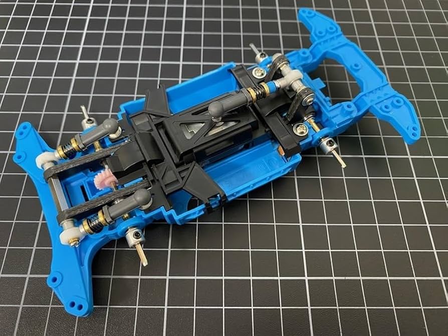 Amazon | 高精度 ミニ四駆 一部CNC加工仕上げ MSシャーシ ライトブルー