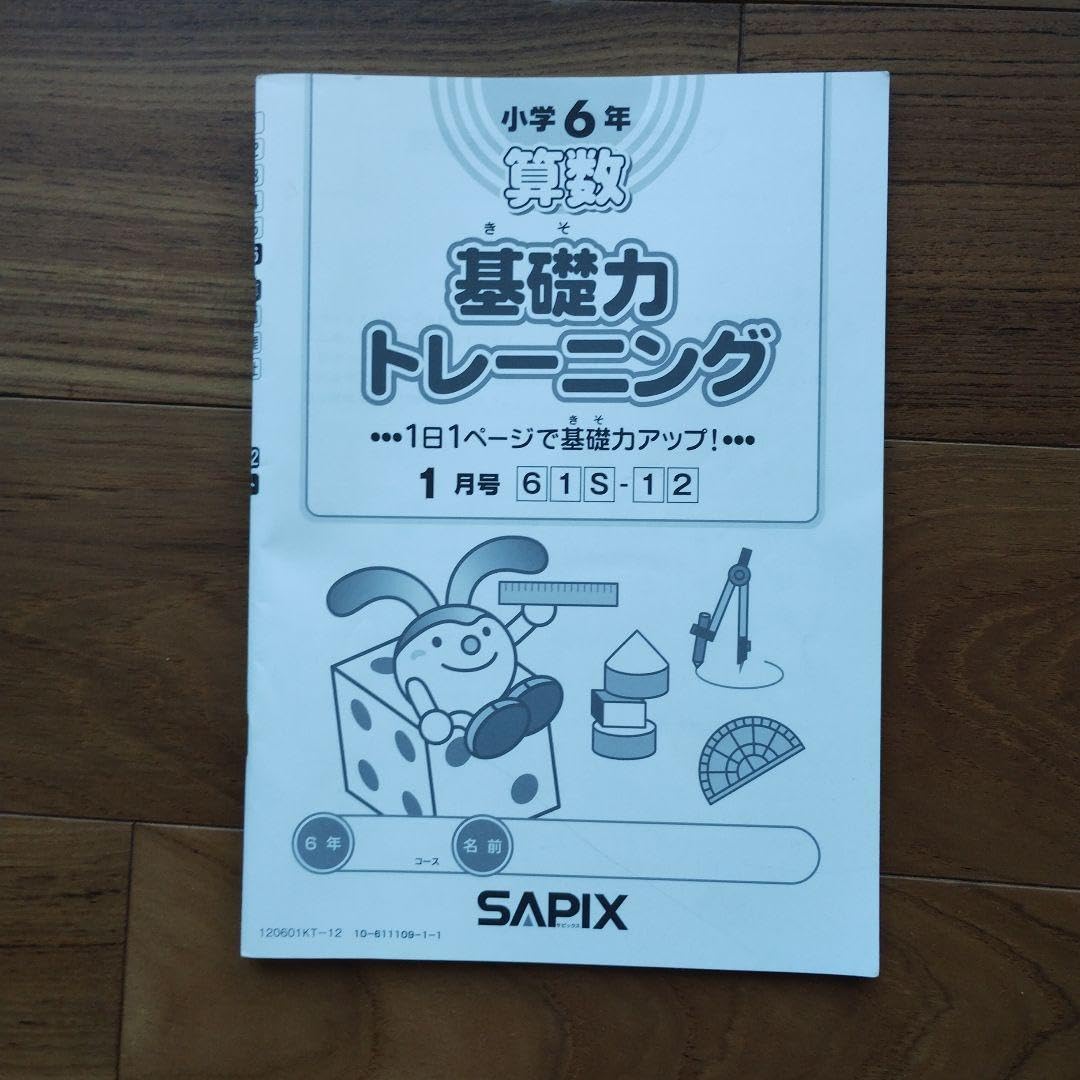 未記入 SAPIX算数基礎力トレーニング 小学5年算数(2-1月)1年分