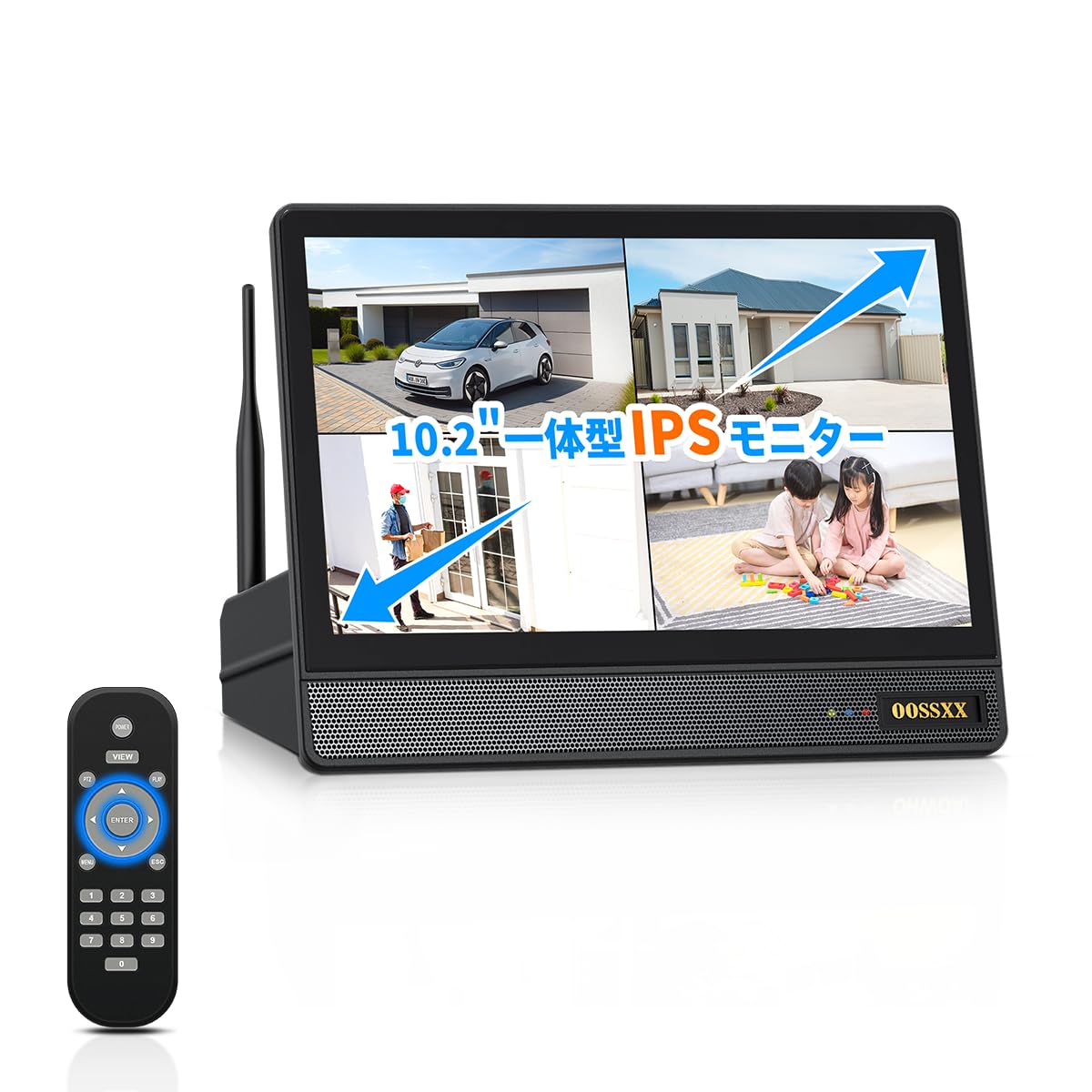 Amazon | OOSSXX 10インチモニター 一体型録画機 NVR モニター付き 10