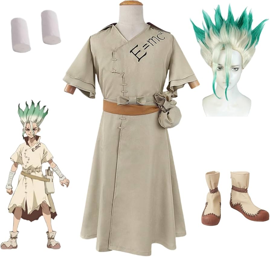 Amazon.co.jp: 石神千空 コスプレ衣装セット ウィッグ 靴追加可 Dr