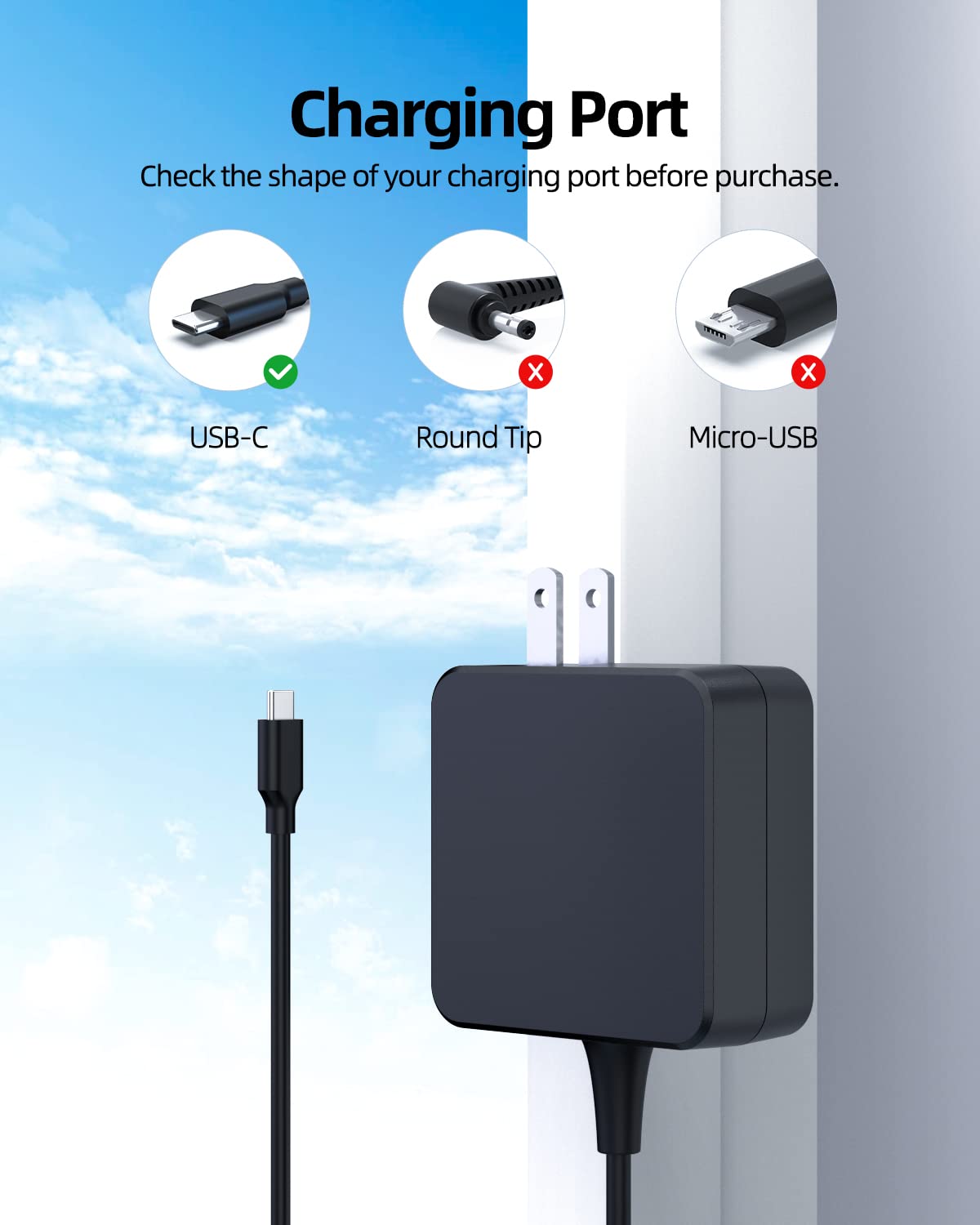 Amazon.com: 45W USB Type C AC Charger Fit for Asus Chromebook Flip
