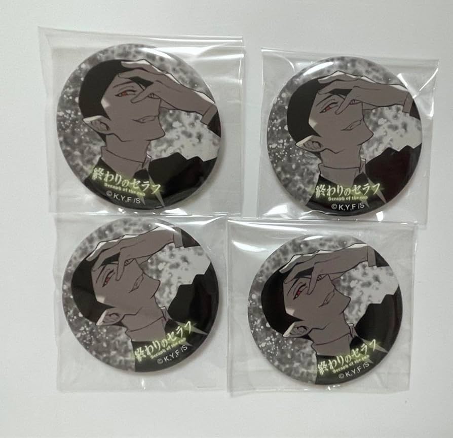 Amazon.co.jp: 終わりのセラフ 10周年記念展 缶バッジ 原作絵 リーグ