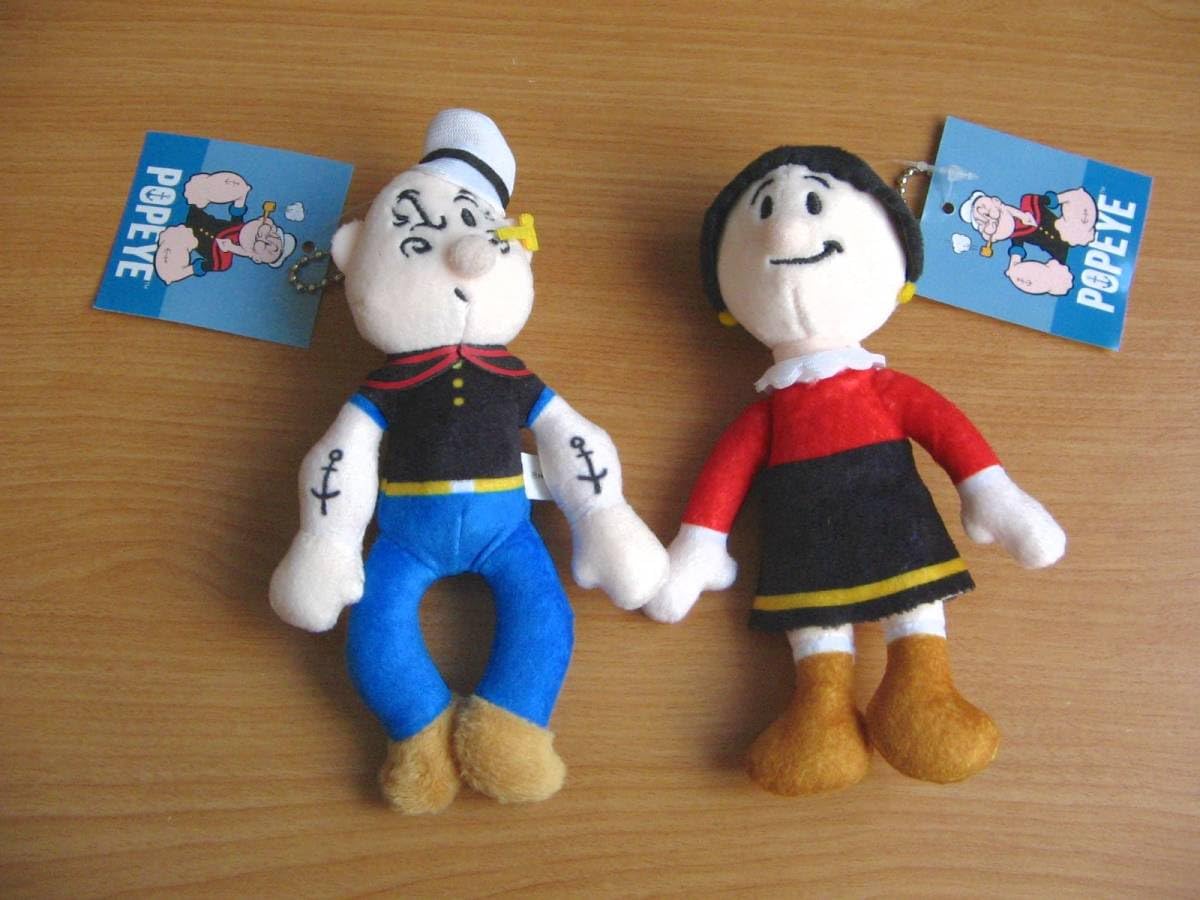Amazon.co.jp: ポパイ＆オリーブ キーチェーンぬいぐるみ : おもちゃ