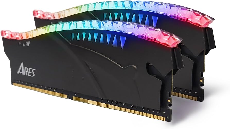 DATO 32GB DDR4 RAM, 16GBx2, Memory with RGB Heatsink 3200MHz CL16