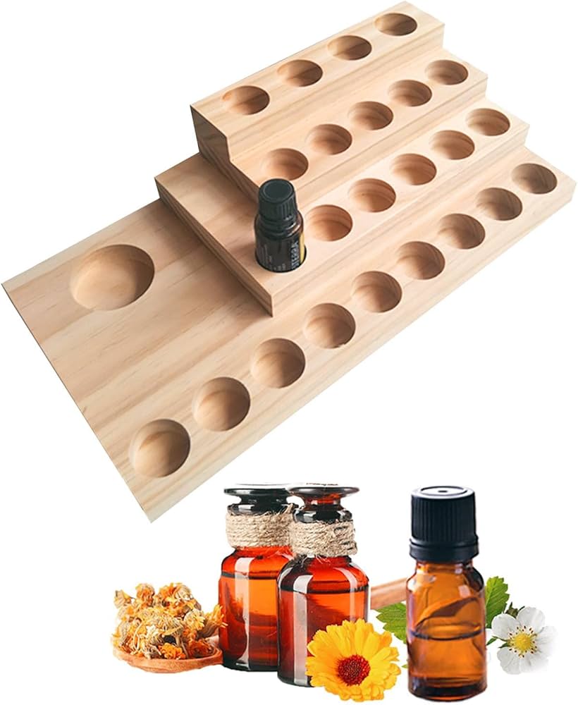 Amazon.co.jp: Icejoy 木製エッセンシャルオイルオーガナイザー 4層