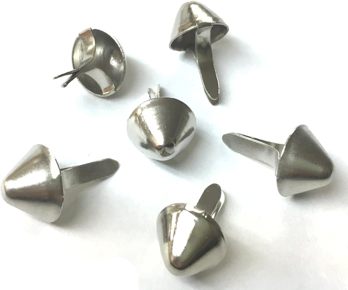 Amazon.co.jp: [ease] コニカル スタッズ 鋲 9mm シルバー 100個 パン