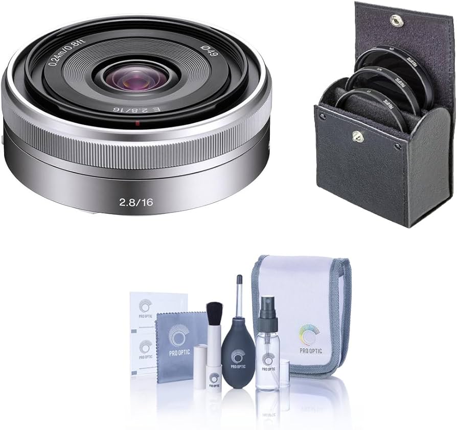 Amazon.com : Sony E 16mm f/2.8 Lens, Bundle with ProOptic 49mm