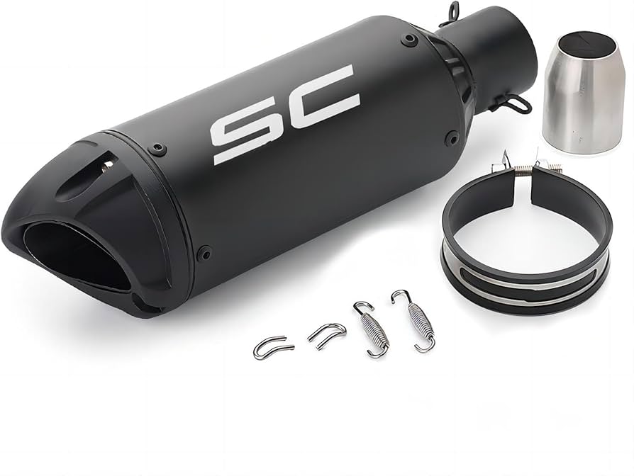 Amazon | バイクサイレンサー スリップオンマフラー 汎用 φ50.8mm 長さ