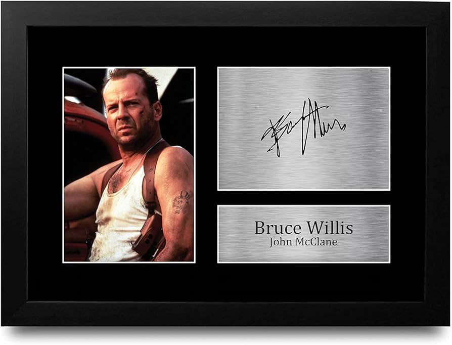 Amazon.co.jp: HWC Trading フレーム入り ブルース・ウィリス ギフト