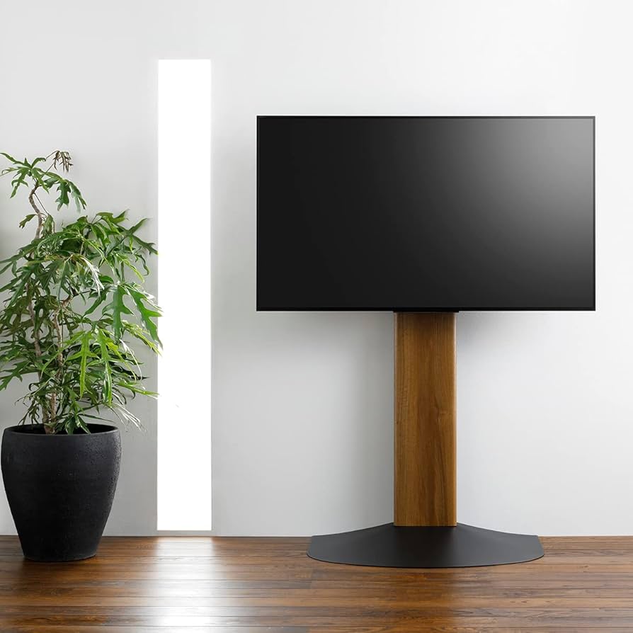 Amazon｜壁寄せテレビスタンド ダークブラウン 約幅84x奥行54.8x高さ