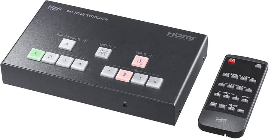 Amazon.co.jp: サンワサプライ HDMIスイッチャー 4入力1出力(4K対応