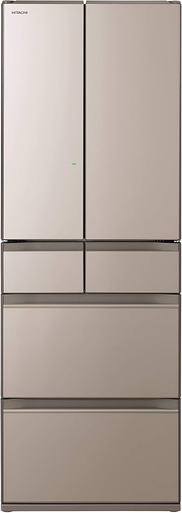 Amazon | 日立 冷蔵庫 幅65cm 520L クリスタルシャンパン R-HW52N XN 6