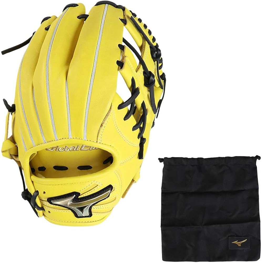 Mizuno Global Elite 軟式グローブ イエロー 収納袋付き Mizuno Global