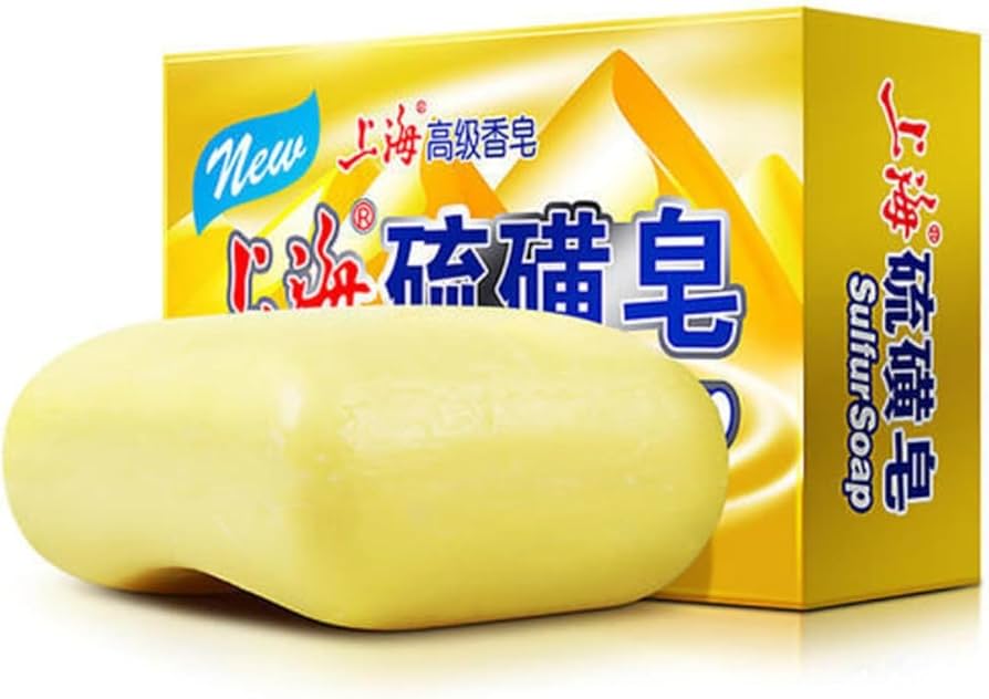 Amazon | 洗顔硫磺皂 石鹸 上海 硫黄石鹸 皮脂コントロール 角質柔化