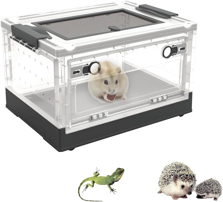 Amazon.co.jp: ケージ 爬虫類 飼育ケージ、ハムスターケージ、上部と