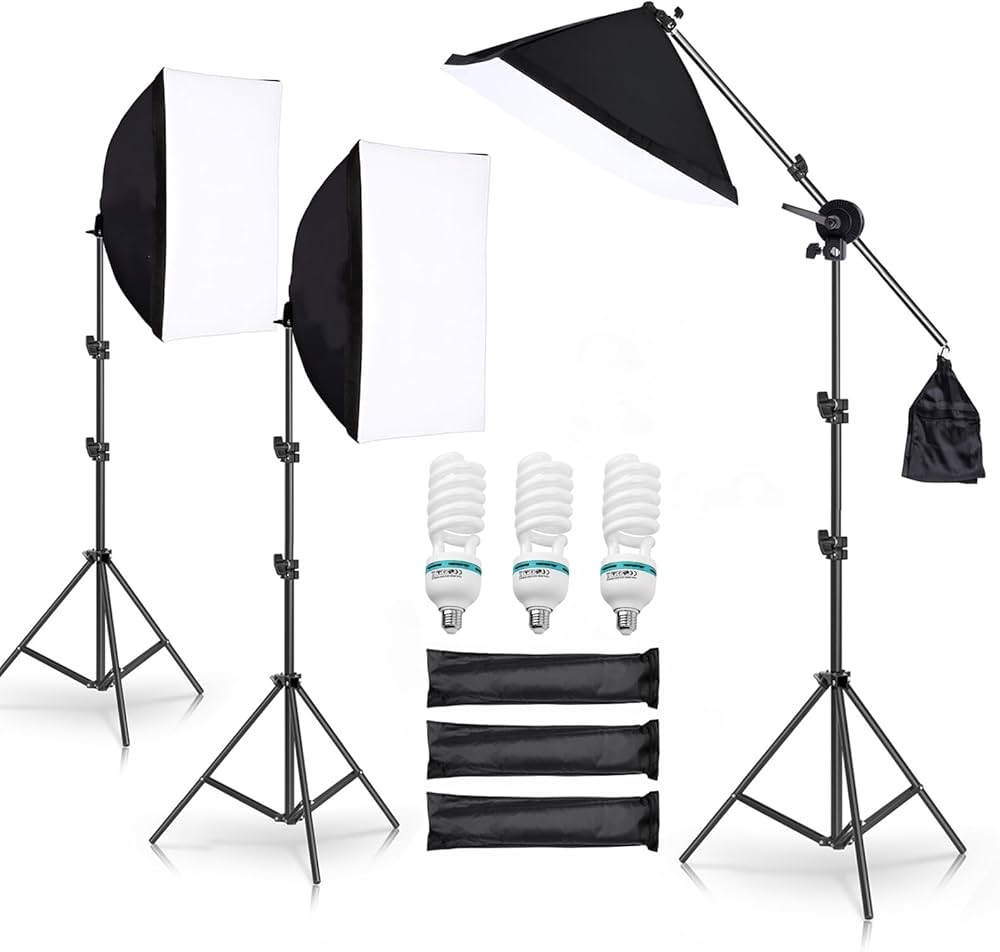 Amazon | ソフトボックス 撮影 照明用 50x70cm 写真照明用セット135W