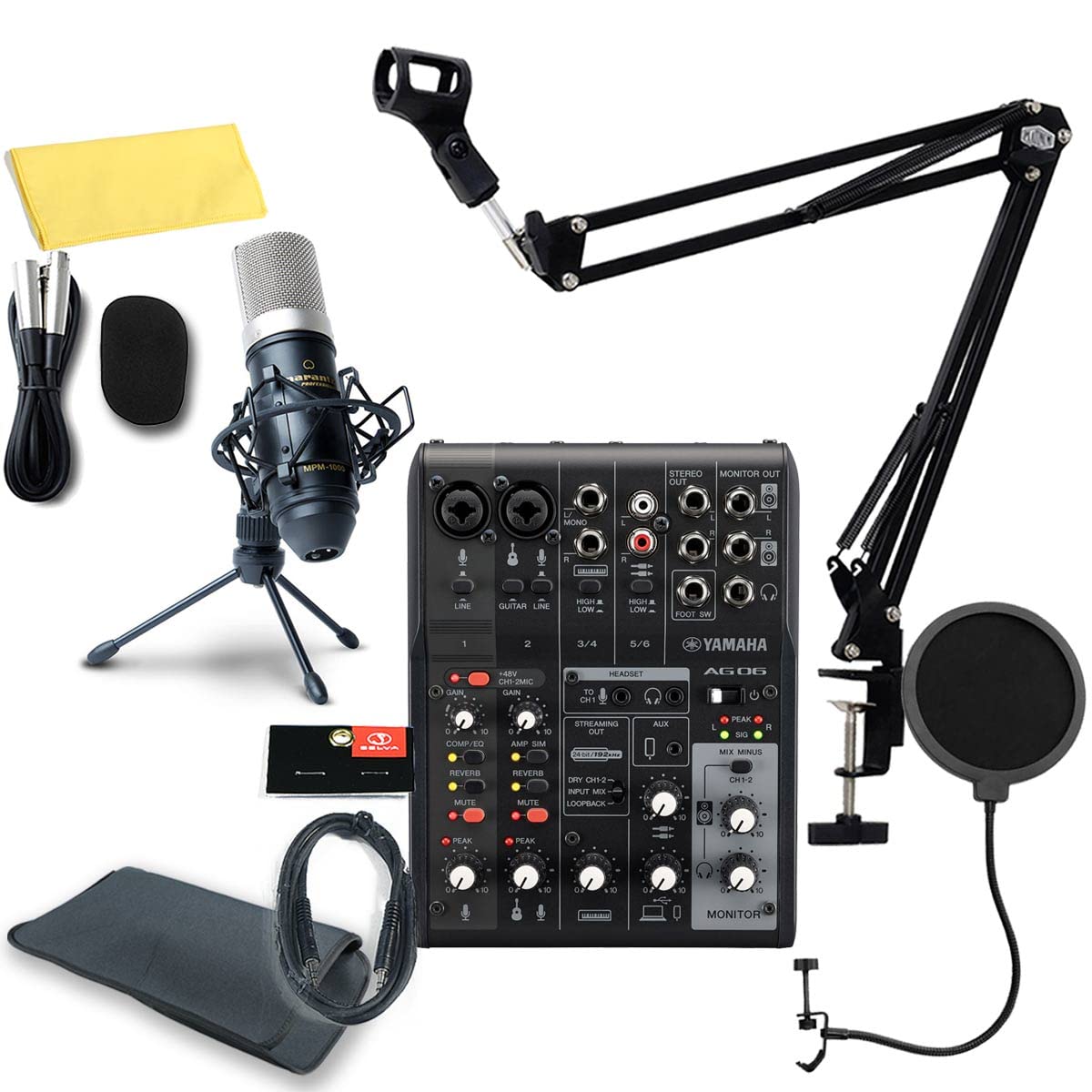 Amazon.co.jp: YAMAHA / AG06MK2 BLACK PCユーザー向け 配信/DTMセット