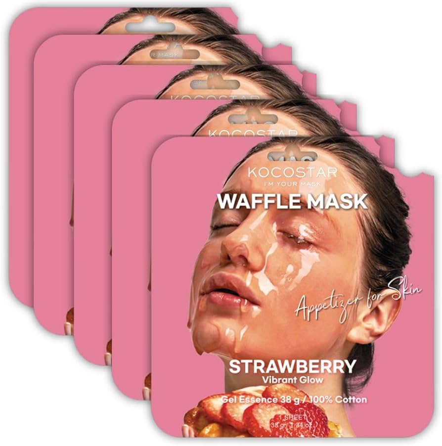 Amazon.co.jp: ココスター KOCOSTAR ワップルマスク ストロベリー 5枚