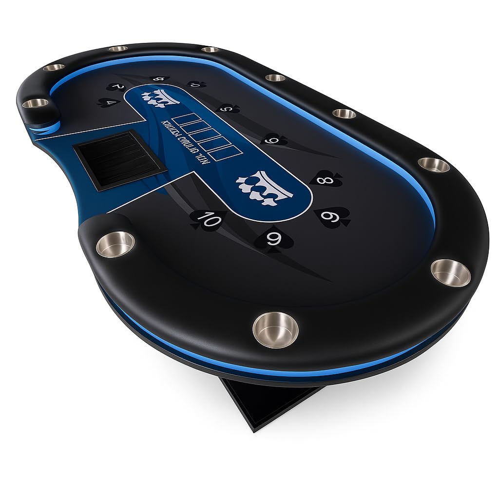 Amazon.co.jp: TiltPlay ポーカーテーブル 高級 10人対応 家庭用 業務