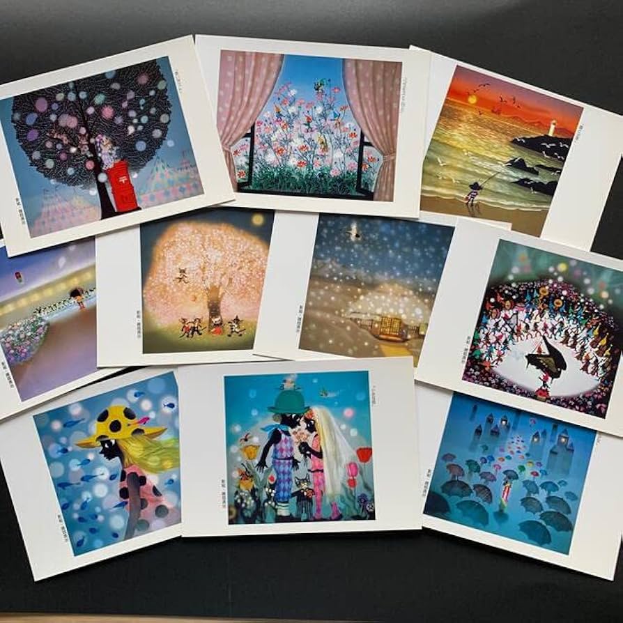 Amazon.co.jp: 藤城清治 ポストカード10枚 影絵作品集「光と影の