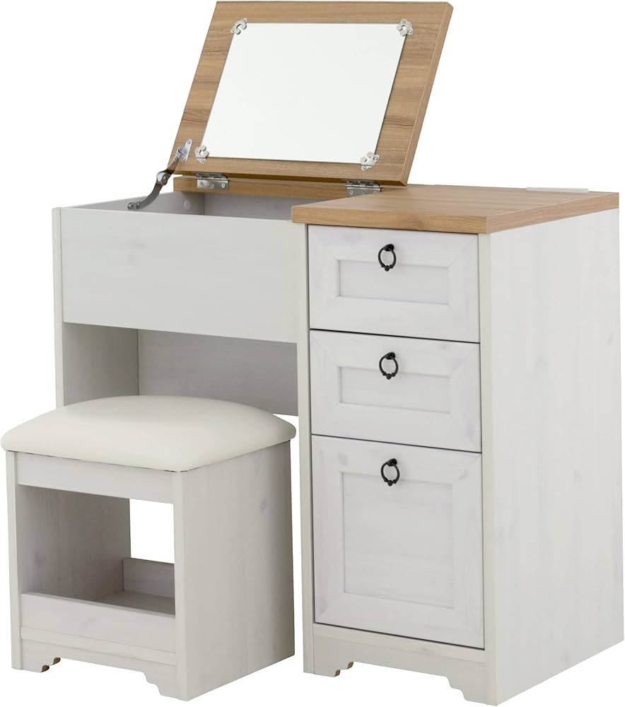 Amazon｜佐藤産業 ANRI デスクドレッサー 幅80cm 奥行40cm 高さ70cm