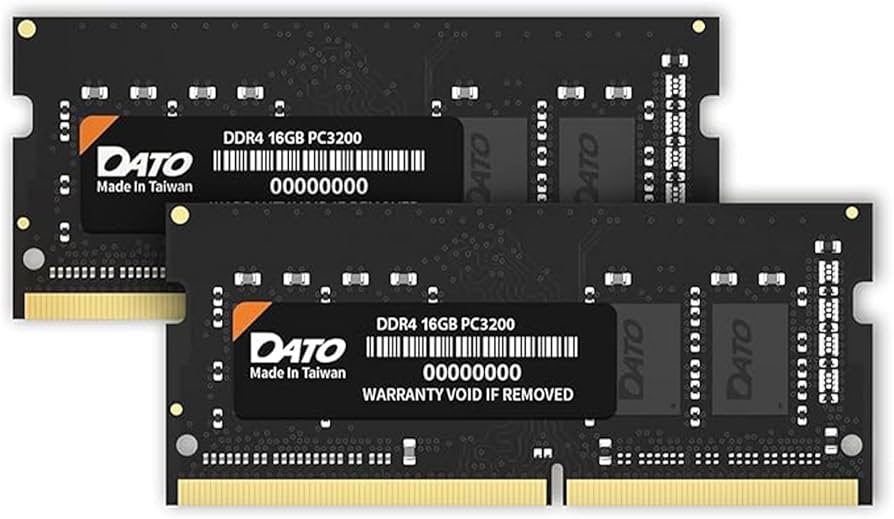 DATO 32GB RAM (16GBx2), DDR4 3200MHz PC4-25600 CL22 SODIMM 1.2V