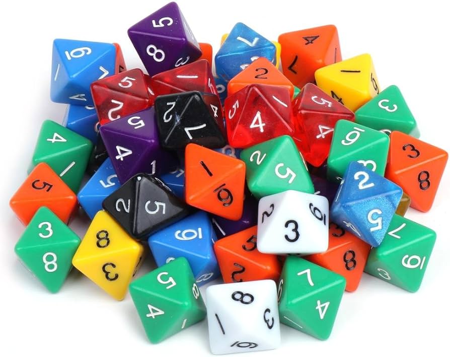Amazon | 【50個セット】 8面 サイコロ ゲーム ダイス おもちゃ 18mm