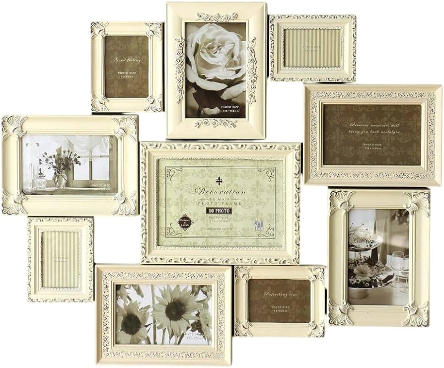 Amazon.co.jp: フォトフレーム 壁掛け 多面 おしゃれ アンティーク