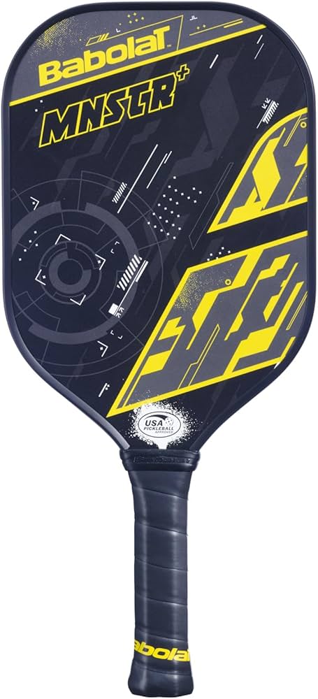Amazon | Babolat MNSTR+ ピックルボールパドル (ブラック/イエロー