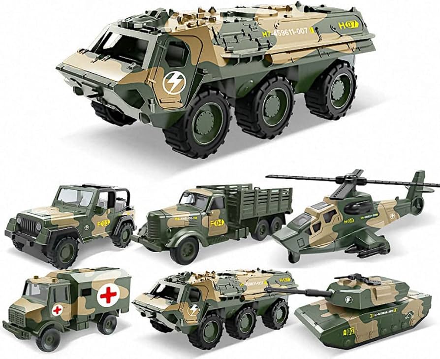 Amazon | 1:64合金シミュレーション軍用武装戦車装甲車トラック