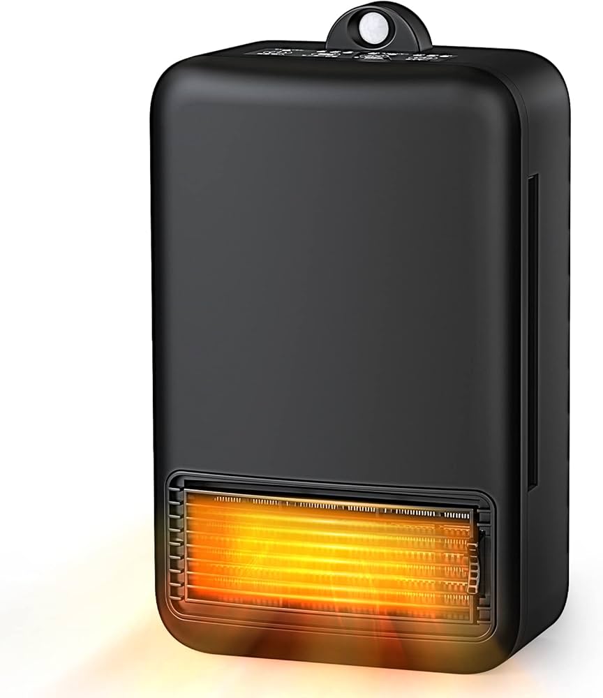 Amazon | セラミックヒーター 【人感センサー付き・マイナスイオン】大