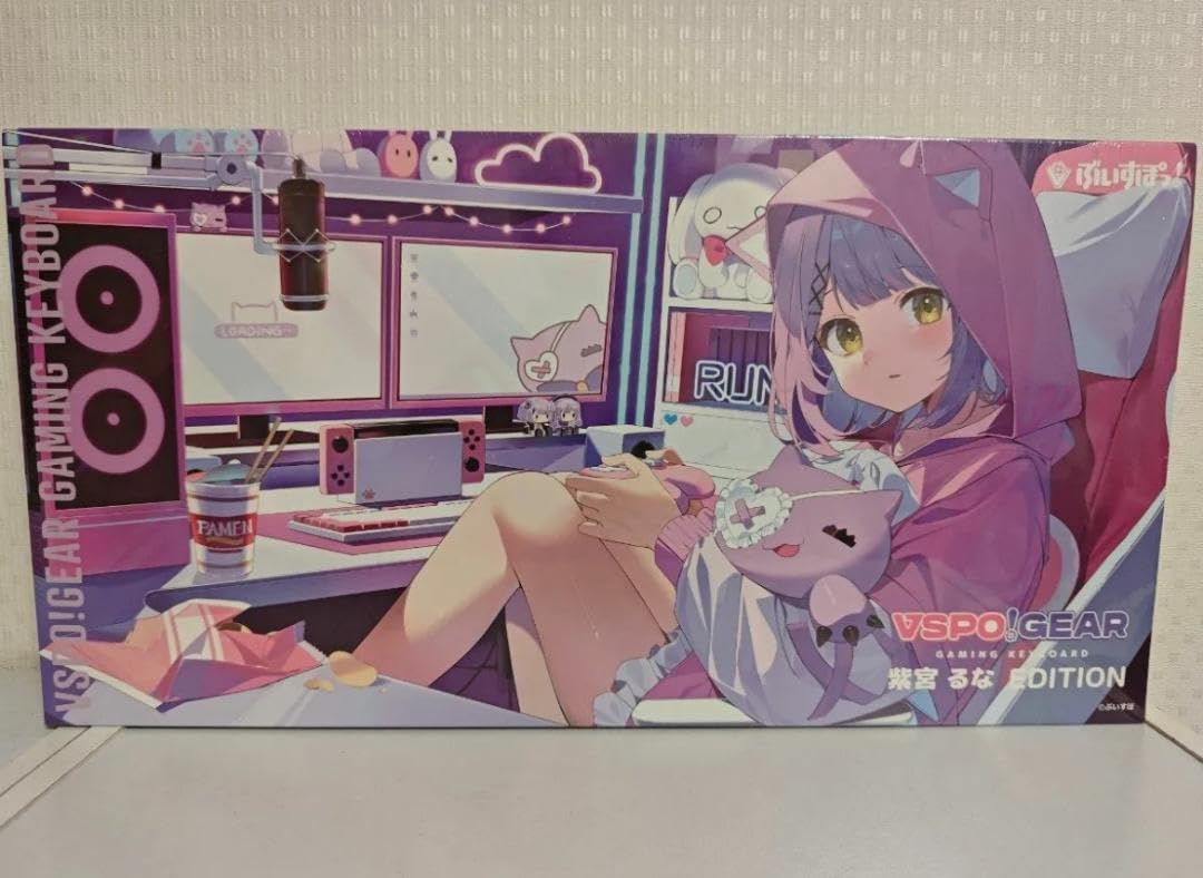 Amazon.co.jp: ぶいすぽっ VSPO GEAR ゲーミングキーボード 紫宮るな