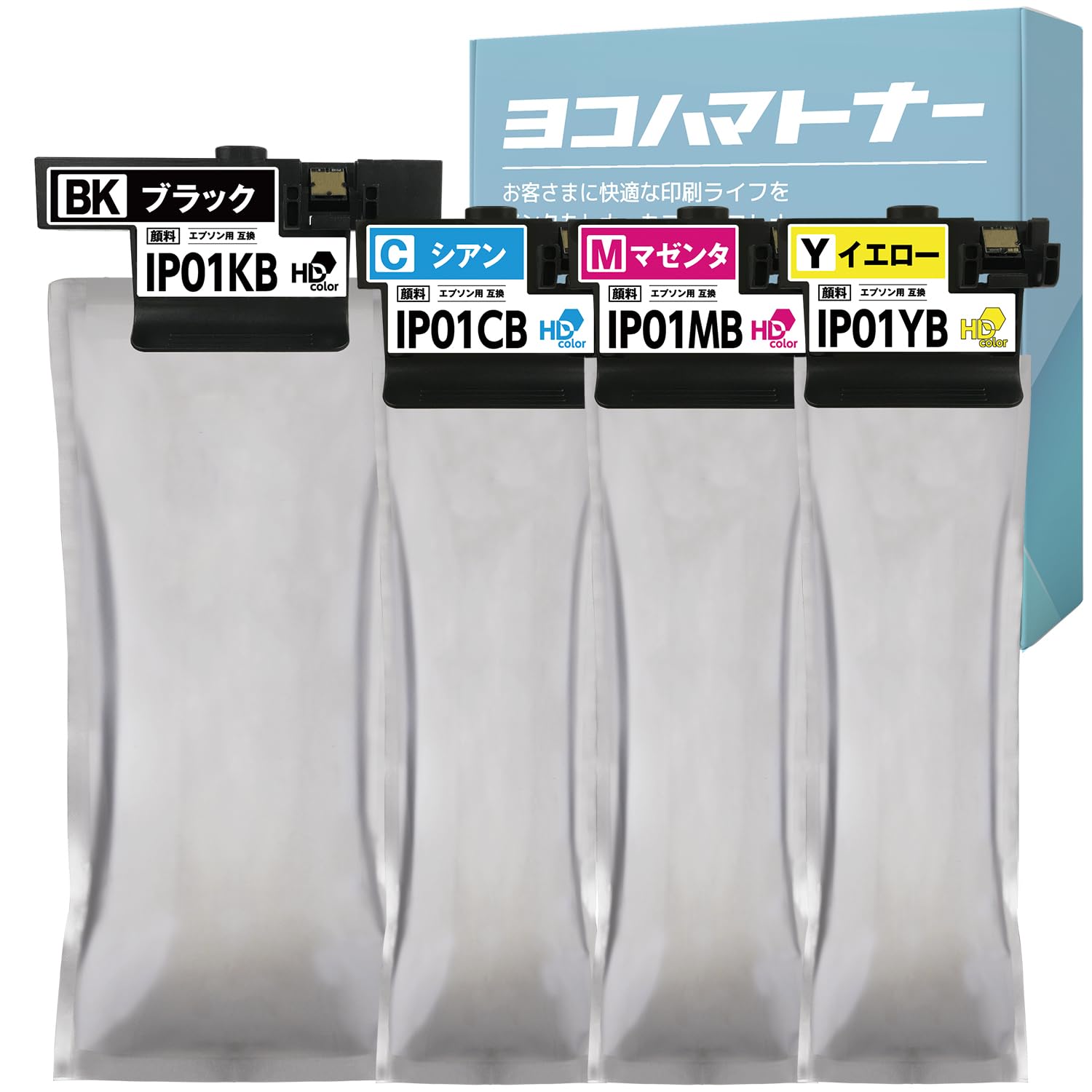 Amazon.co.jp: 【横トナ】エプソン(EPSON)用 IP01B 互換インクパック 4