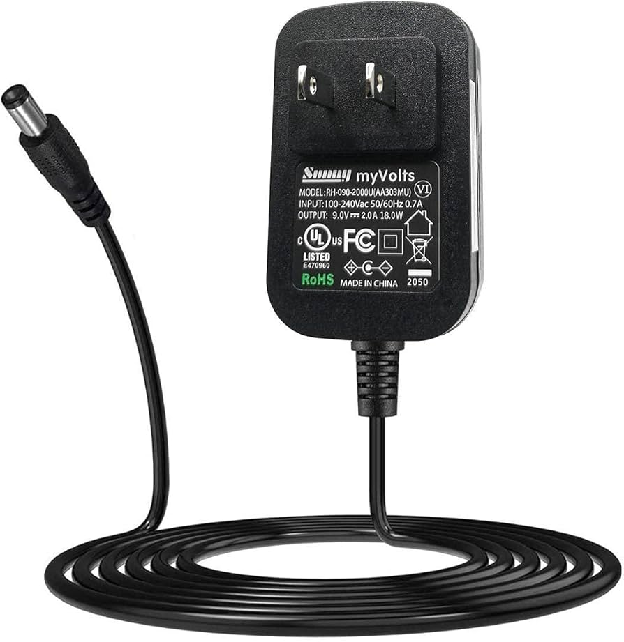 MyVolts 9V Power Supply Adaptor Compatible with Boss ME-50B Bass