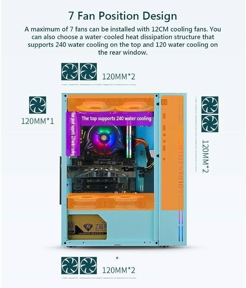 Amazon.co.jp: ZXFF コンピューターゲームケース、ミッドタワー ATX/M