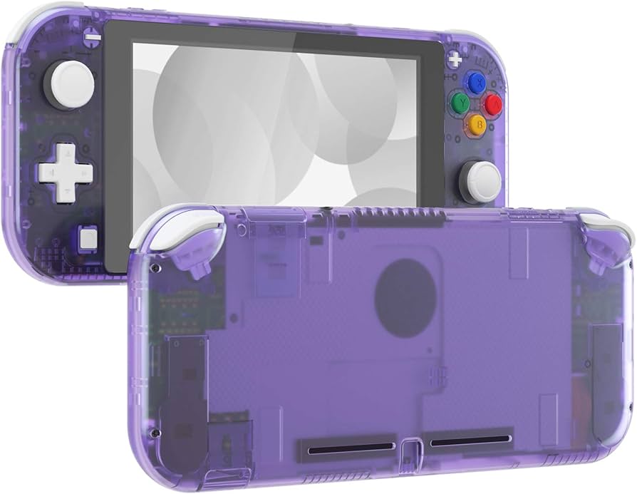 Amazon.com: eXtremeRate Clear Atomic Purple DIY Replacement Shell