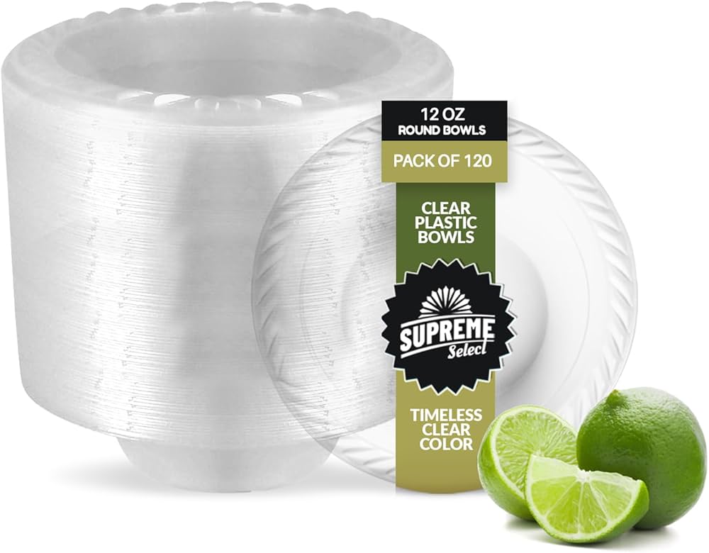 Amazon.com: Supreme Select Clear Disposable Plastic Bowls [Pack of