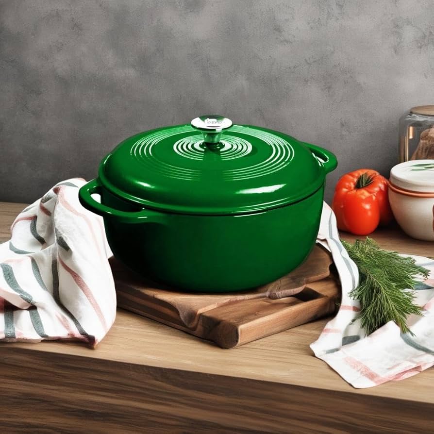 Amazon.com: Lodge Essential Enamel Cast Iron Dutch Oven - Perfect