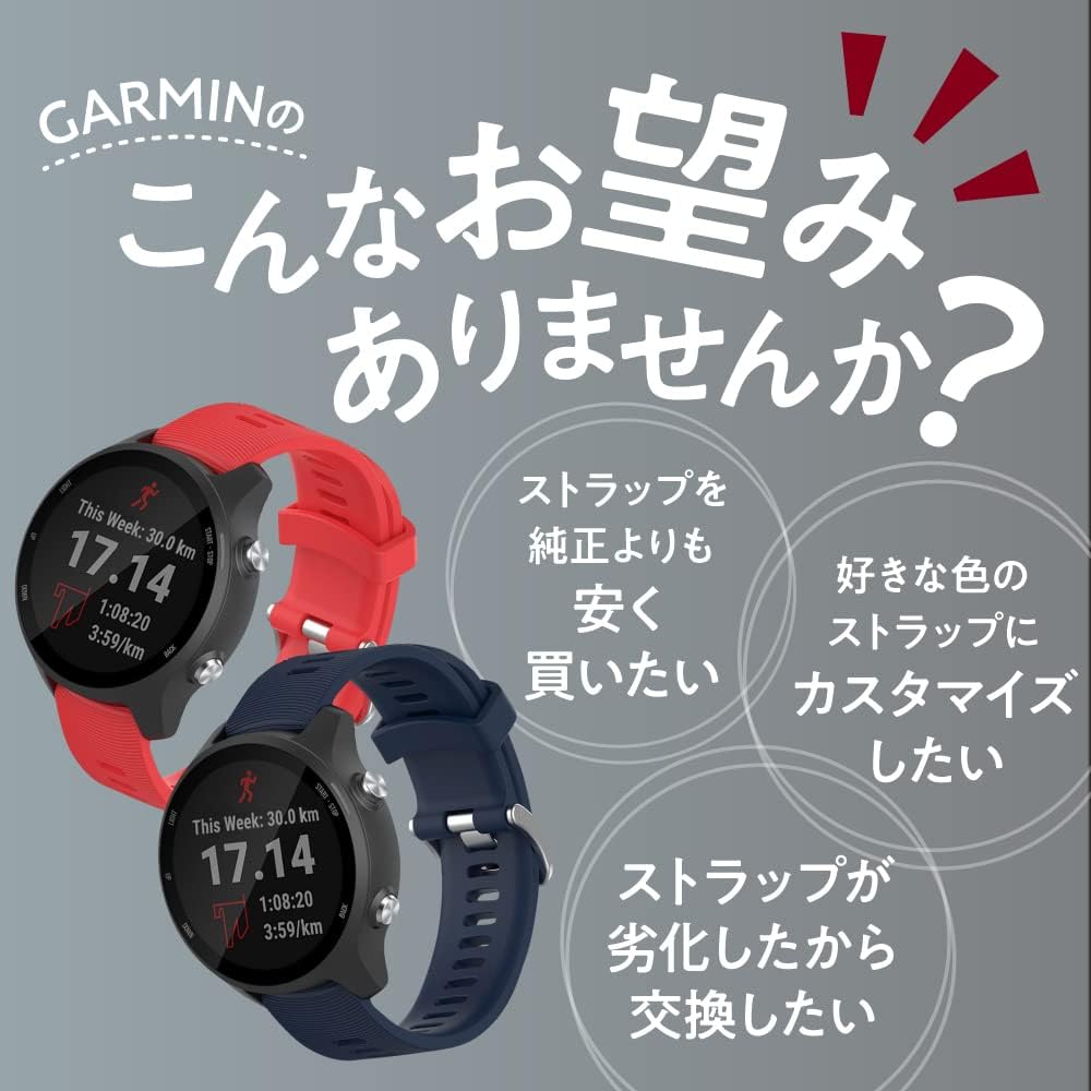 Amazon.co.jp: [SOWAKA] GARMIN ガーミン 交換 互換 ベルト バンド