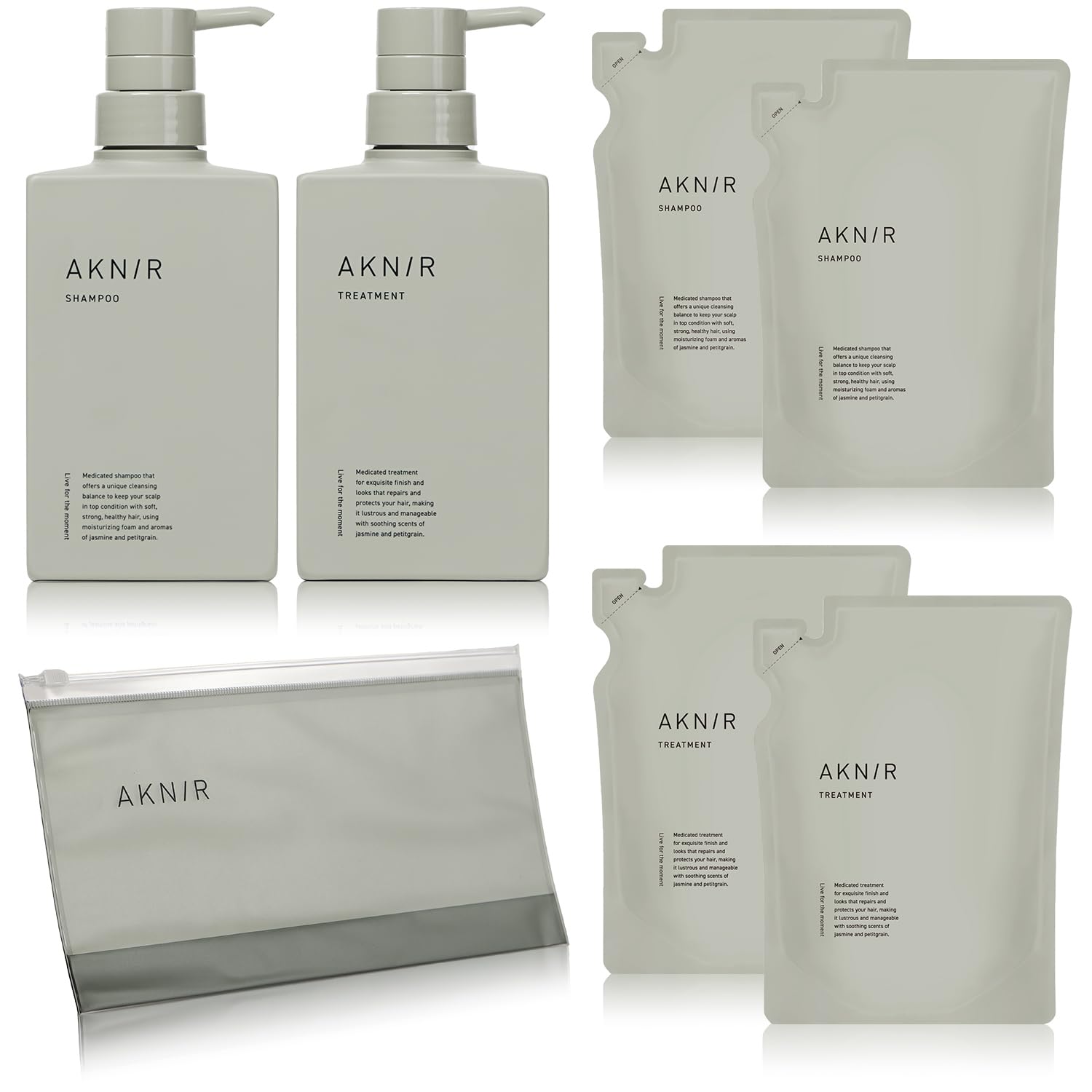 Amazon | AKNIR 梨花 ヘアシャンプー 各300ml トリートメント 各300g